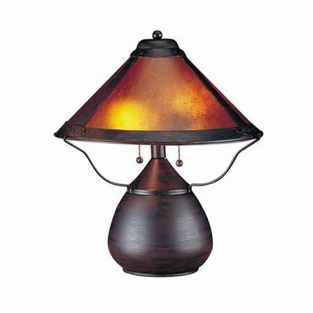 RADIANT 40 W X 2 Mica Table Lamp, Rust, Stye 1 Base RA200902